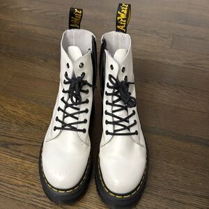 Dr Martens Jadon Boot smooth leather platform, white, size ladies EU 39, US 8M